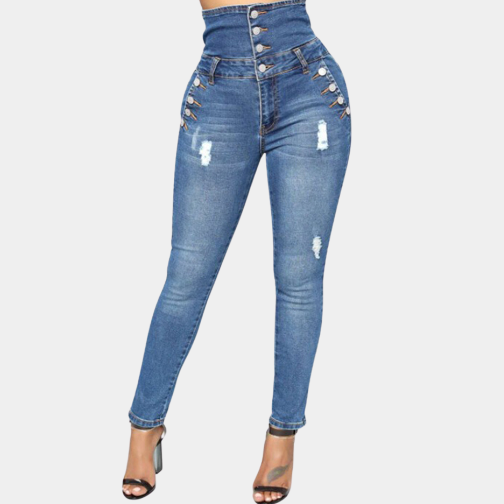 Nola - Elegant high-waisted skinny trousers for women