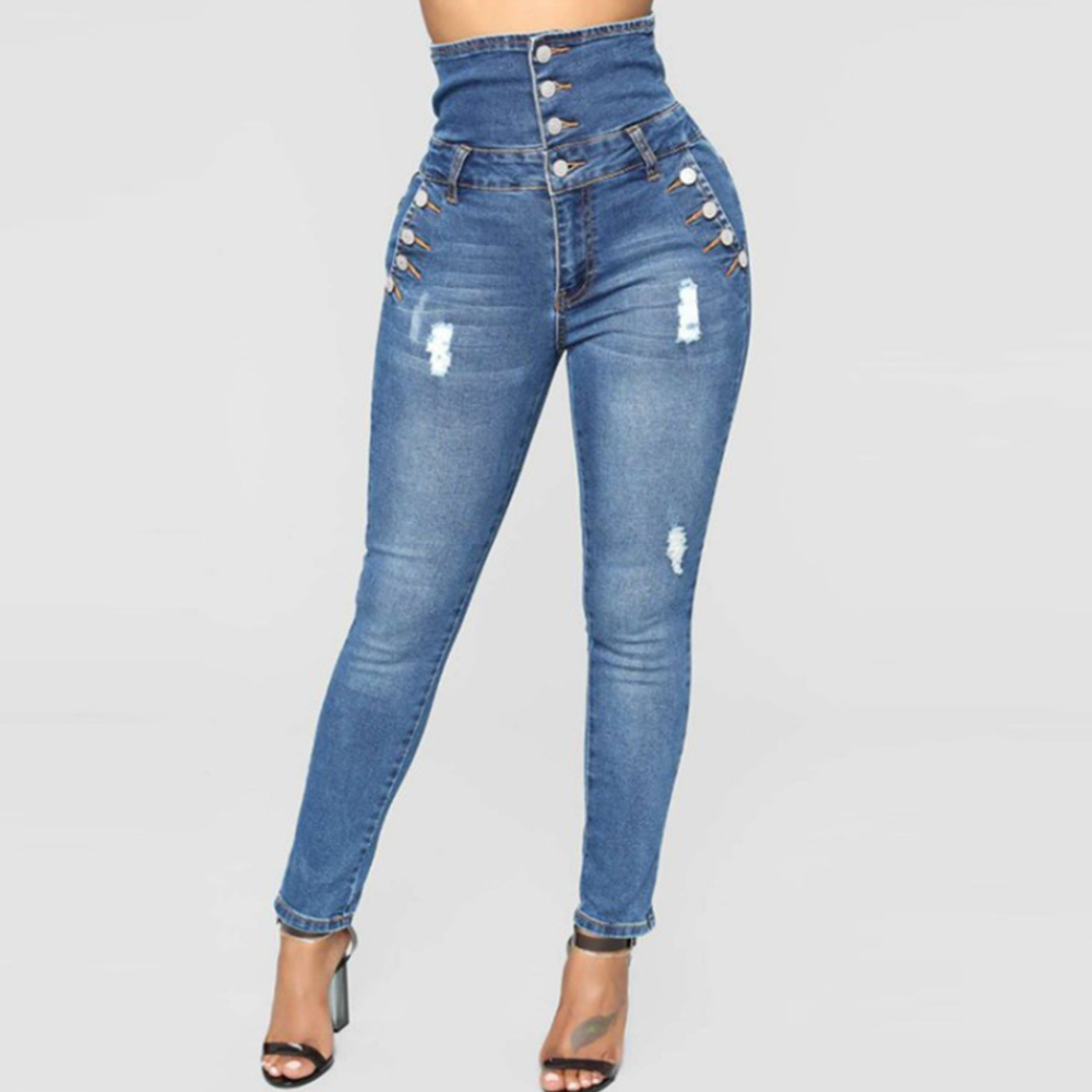 Nola - Elegant high-waisted skinny trousers for women