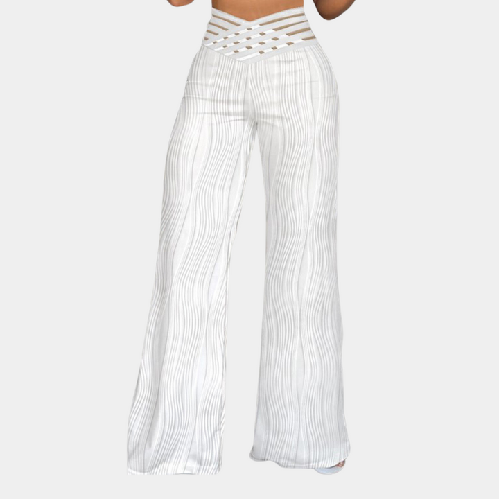 Halina - Elegant women's high-waisted trousers that emphasise style and class
