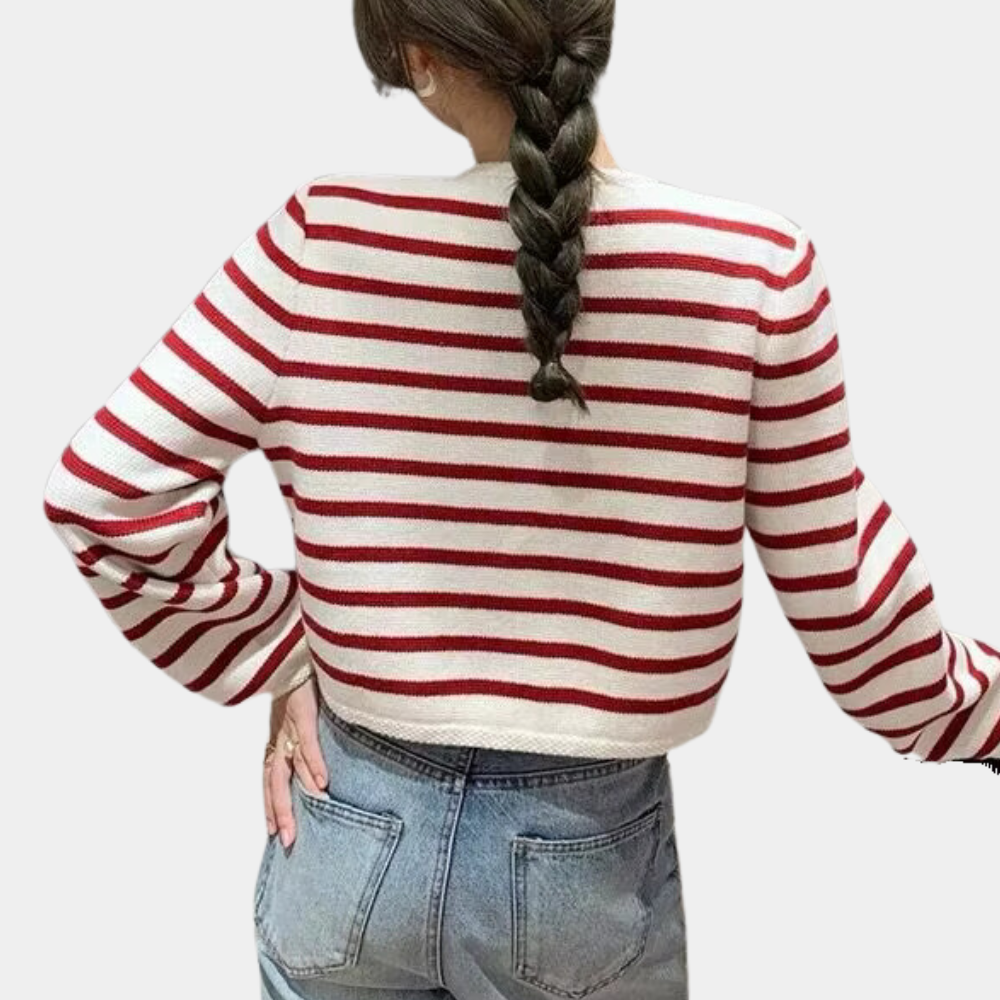 Stylish striped cardigan for women - Alenka