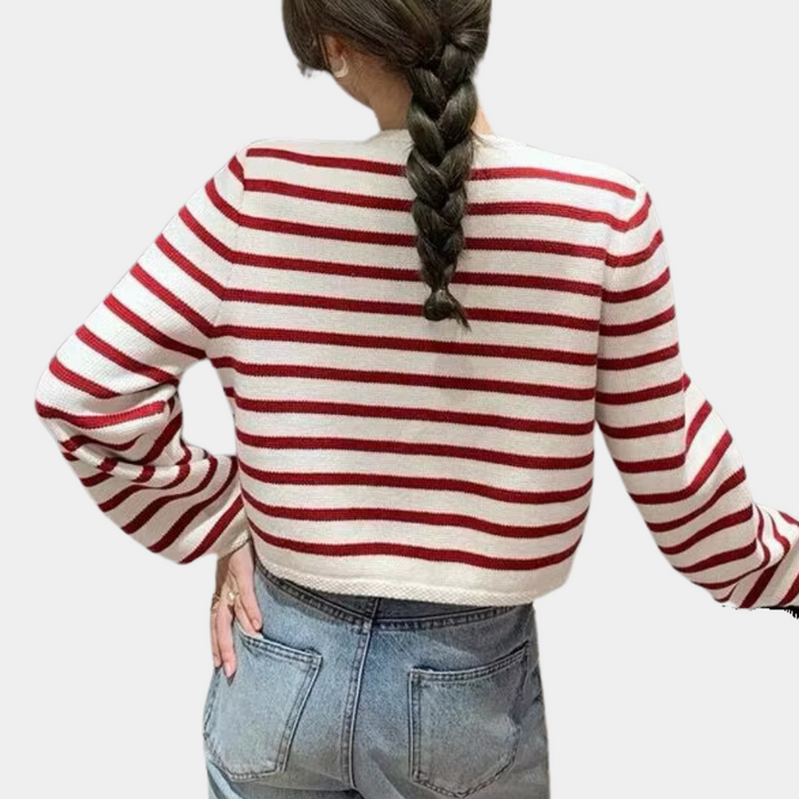 Stylish striped cardigan for women - Alenka