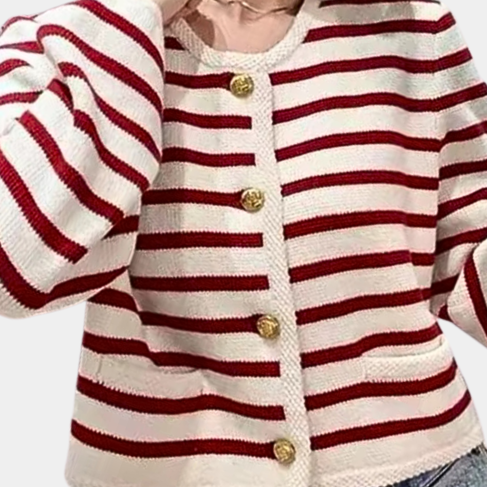 Stylish striped cardigan for women - Alenka