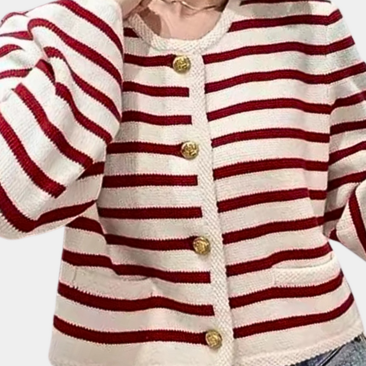 Stylish striped cardigan for women - Alenka