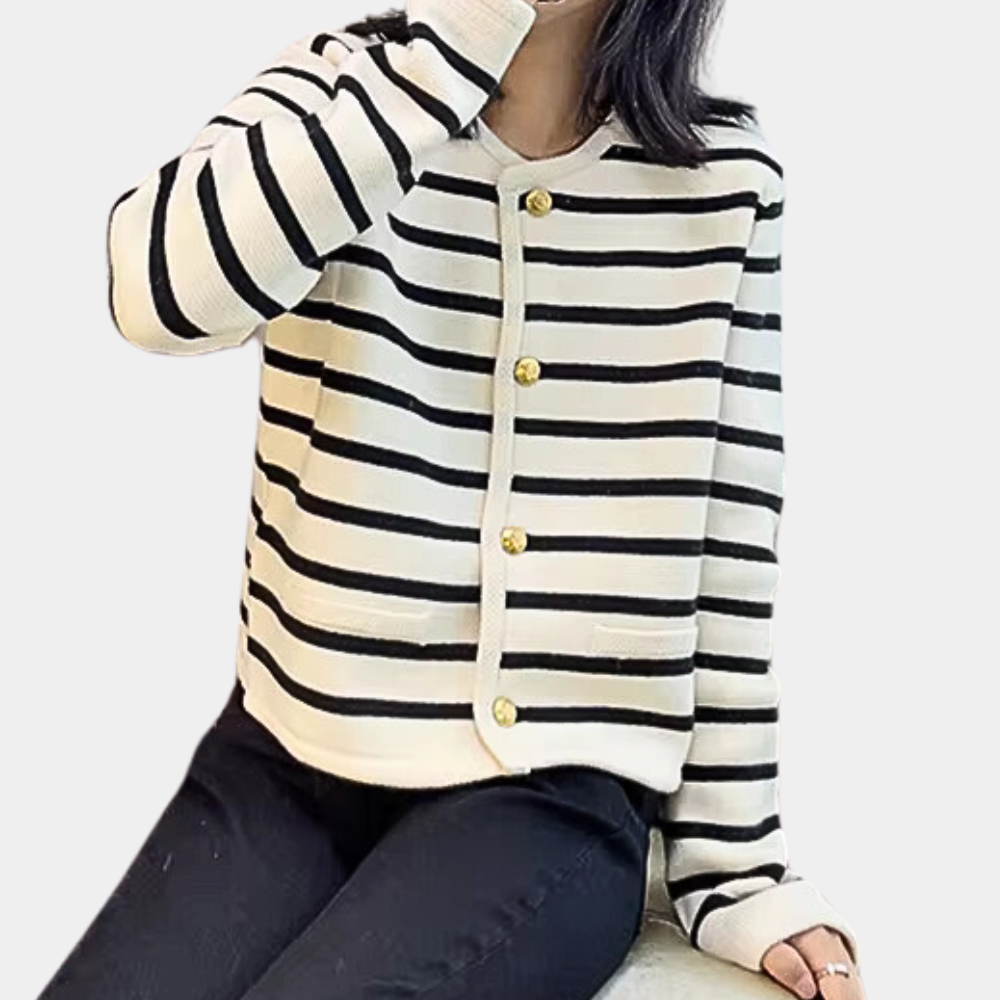 Stylish striped cardigan for women - Alenka