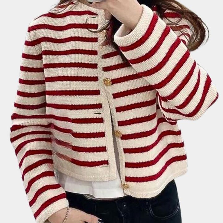 Stylish striped cardigan for women - Alenka