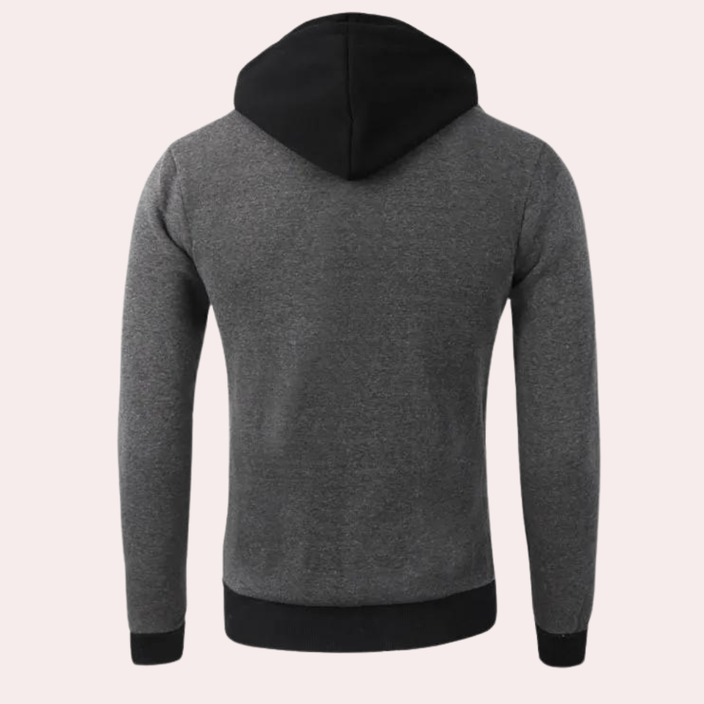 Stylish men's Gaspar sports sweatshirt with functional zip fastening