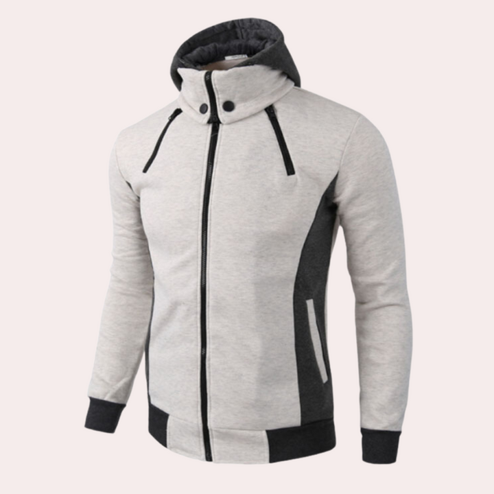 Stylish men's Gaspar sports sweatshirt with functional zip fastening