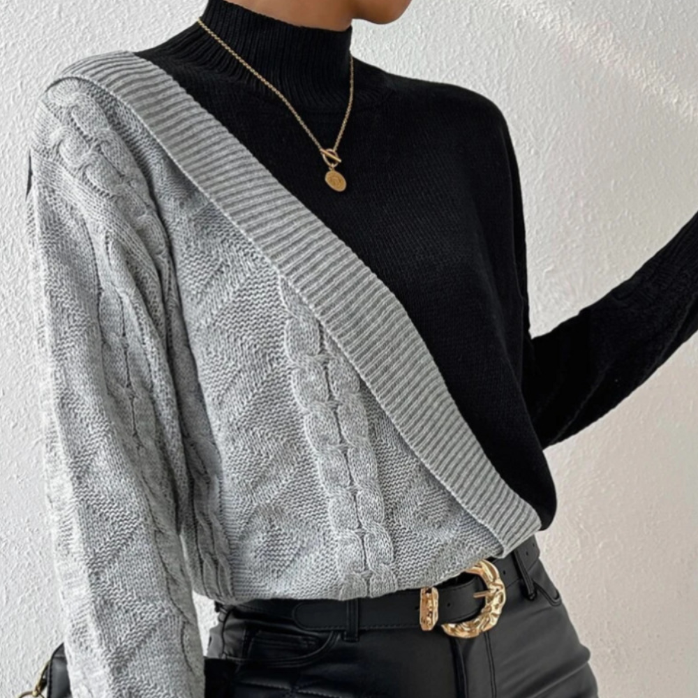 Stylish asymmetric jumper for women - choose elegance and modernity with Dorottya