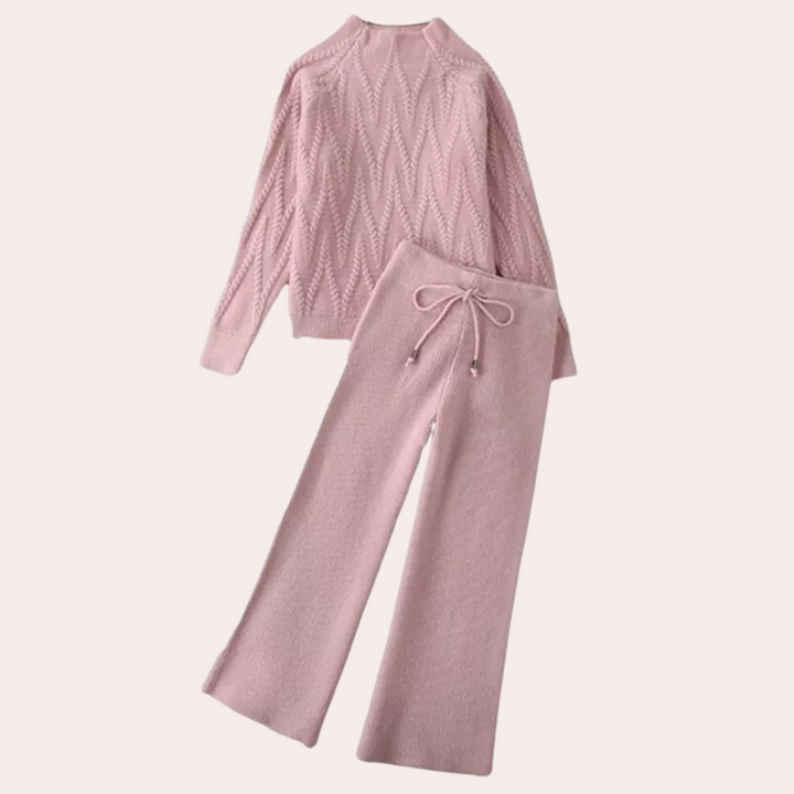 Elegant 2-piece knitted set by Graciela for women