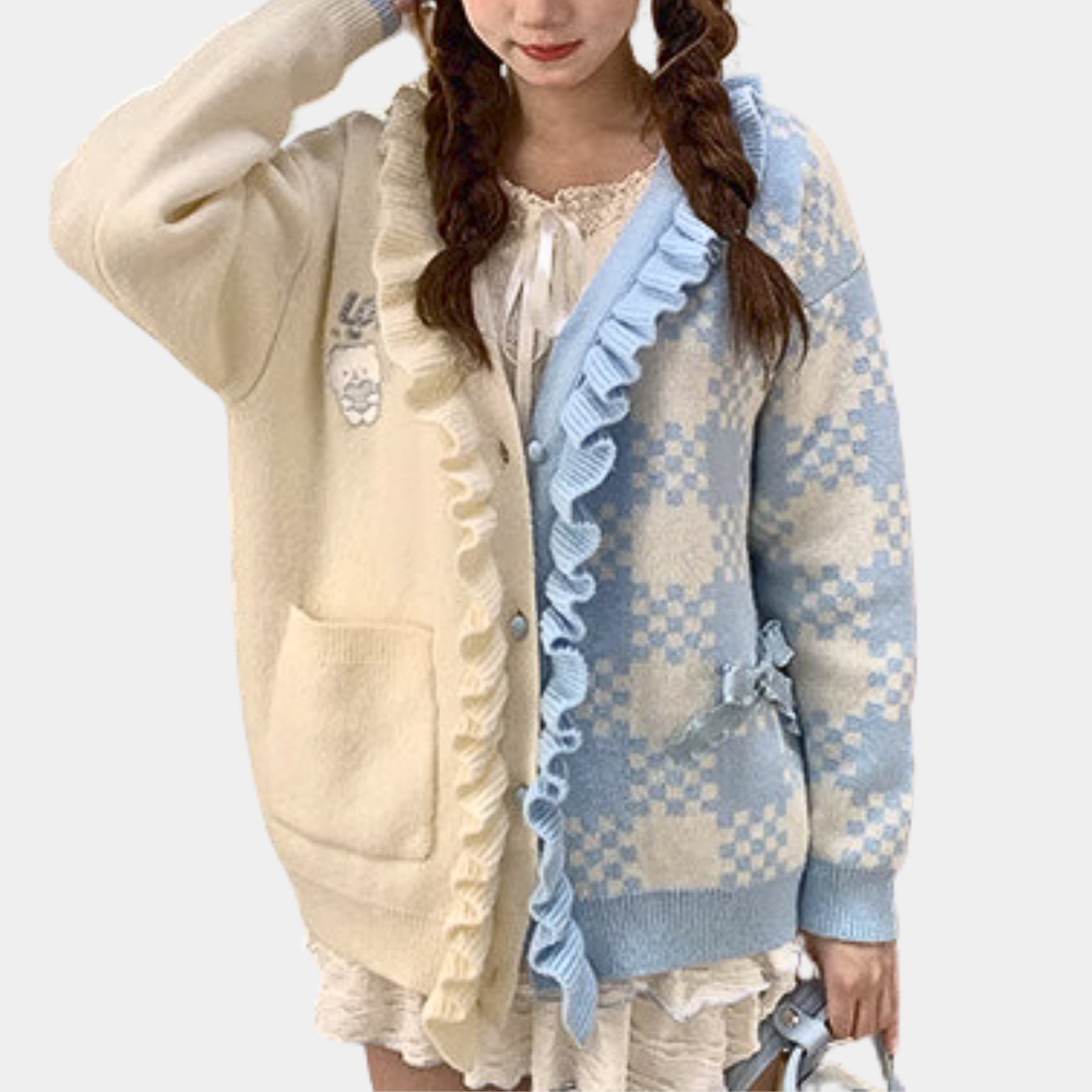 Aureliana - Elegant women's cardigan in a colourful, fashionable pattern