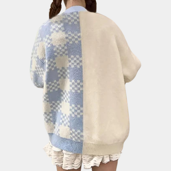 Aureliana - Elegant women's cardigan in a colourful, fashionable pattern