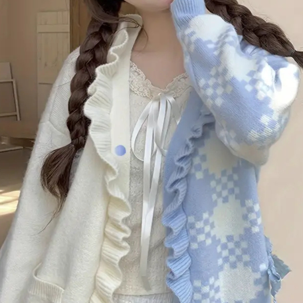 Aureliana - Elegant women's cardigan in a colourful, fashionable pattern