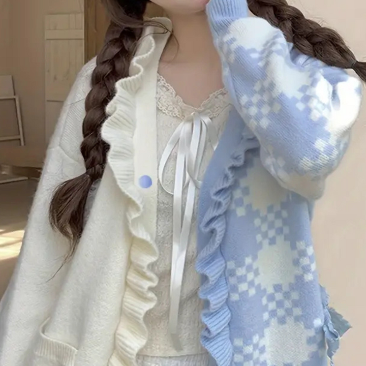 Aureliana - Elegant women's cardigan in a colourful, fashionable pattern