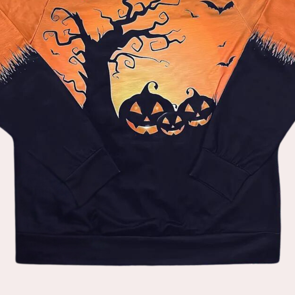 Spooktacular Elza Halloween sweatshirt for women - A terribly stylish choice!