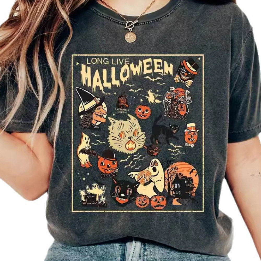 Elegant and comfortable Halloween t-shirt for women - Jazmina