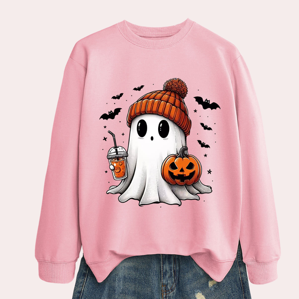 Hauntingly stylish Halloween sweatshirt for women - Cintia