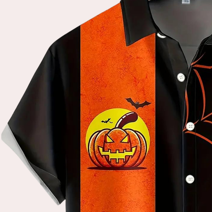 Elegant men's Halloween shirt - Nemet, spooky style in a classic look!