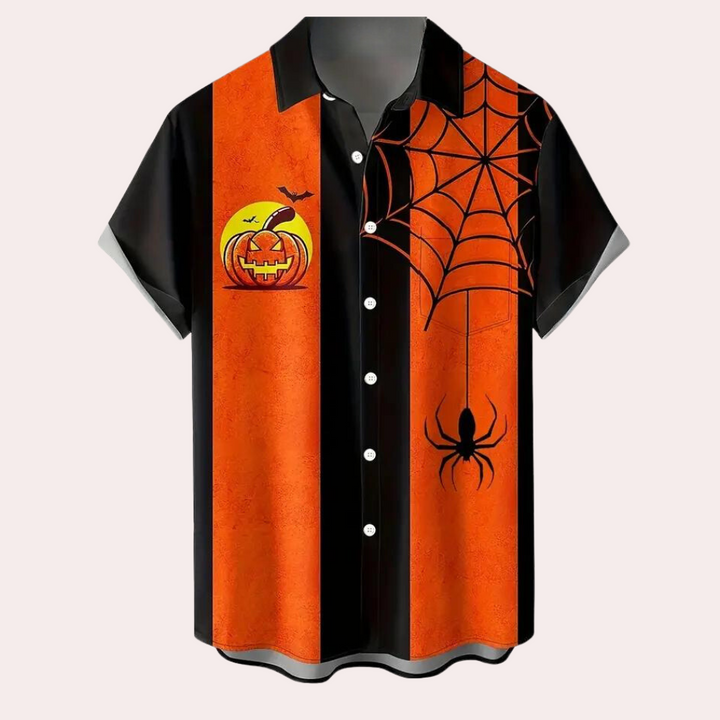 Elegant men's Halloween shirt - Nemet, spooky style in a classic look!