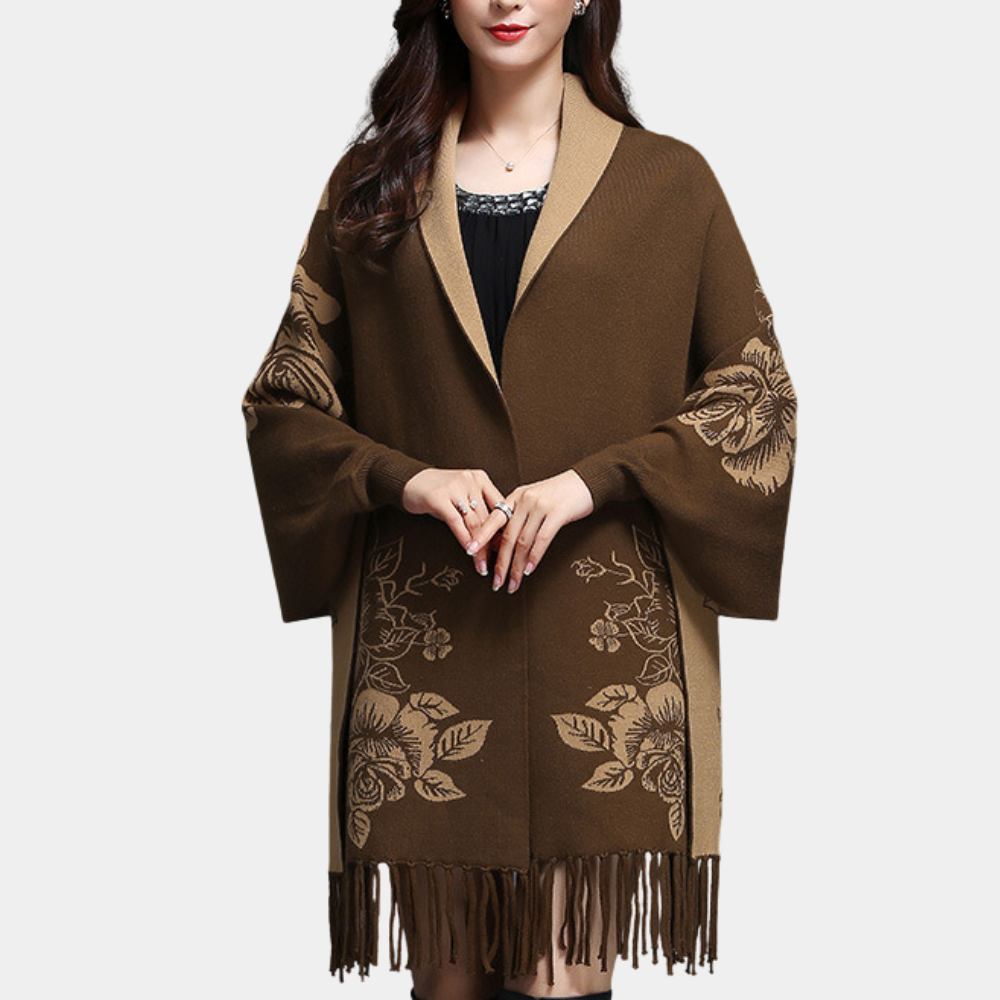 Stylish women's cardigan with sophisticated tassels - ANN Collection