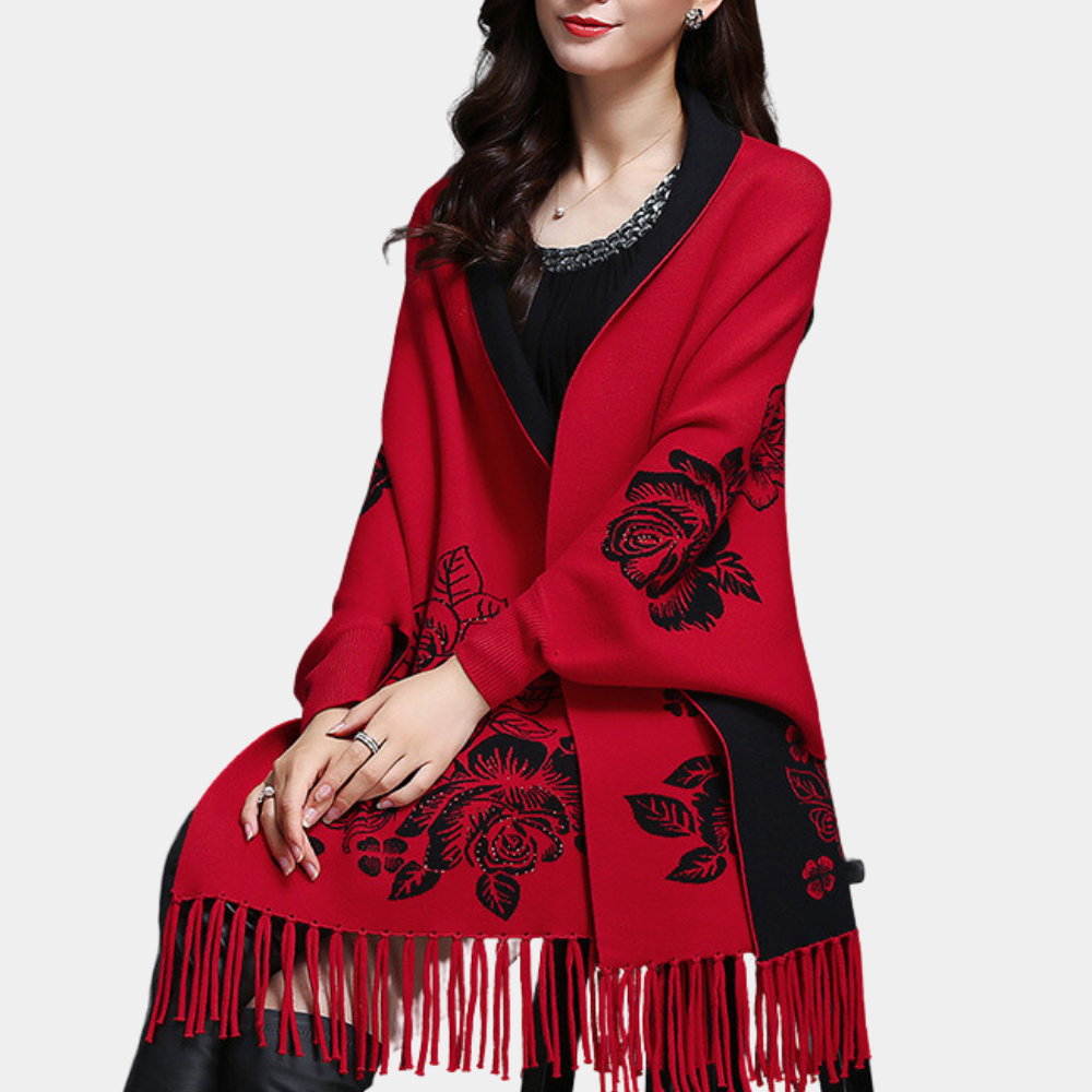 Stylish women's cardigan with sophisticated tassels - ANN Collection