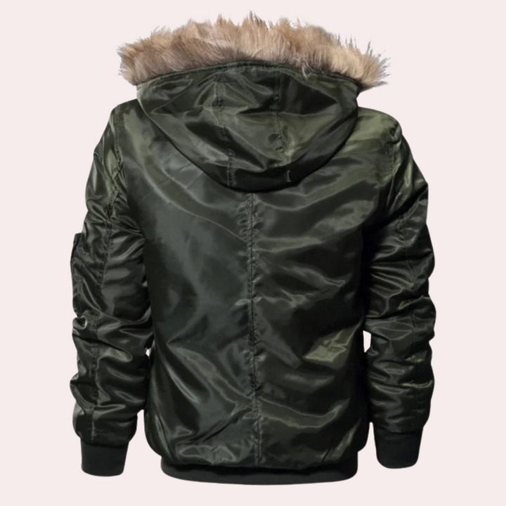 Men's stylish winter coat with hood - DONALD