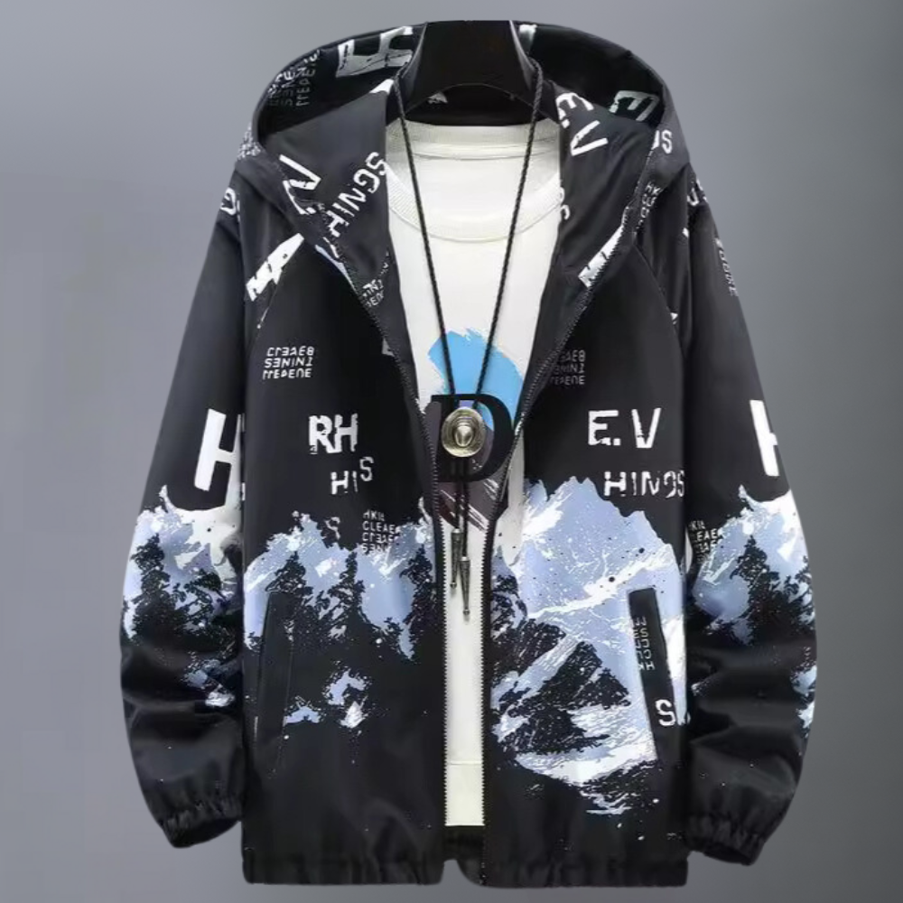 Elegant and functional men's hooded jacket - CURTIS