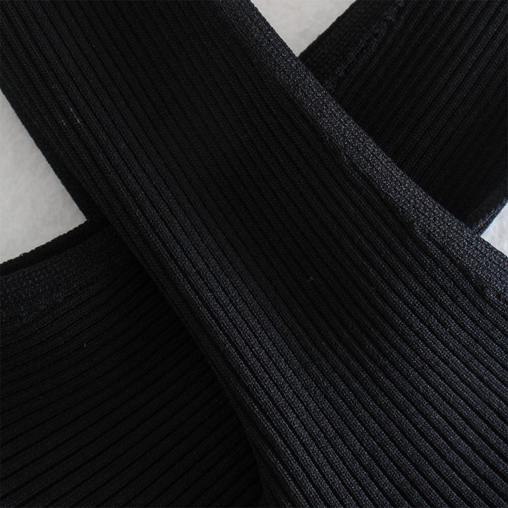 Stylish WAVERLY top with subtle criss-crossing straps for an elegant chic look