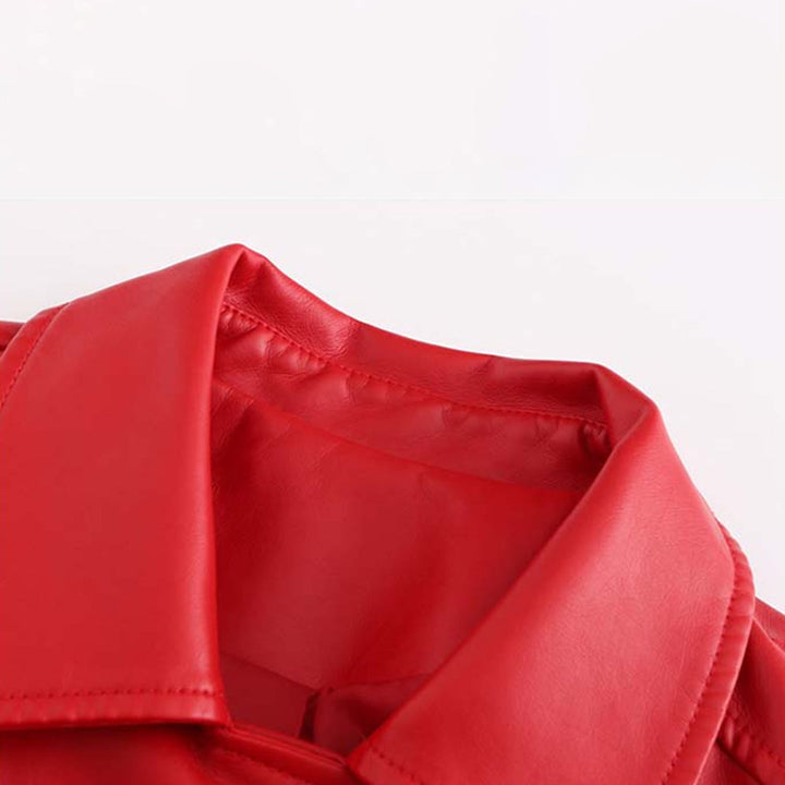 HANNIE - Luxury leather jacket in a classic, timeless style