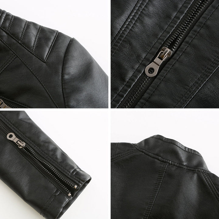 ANDRIJANA - Elegant leather jacket with a timeless design