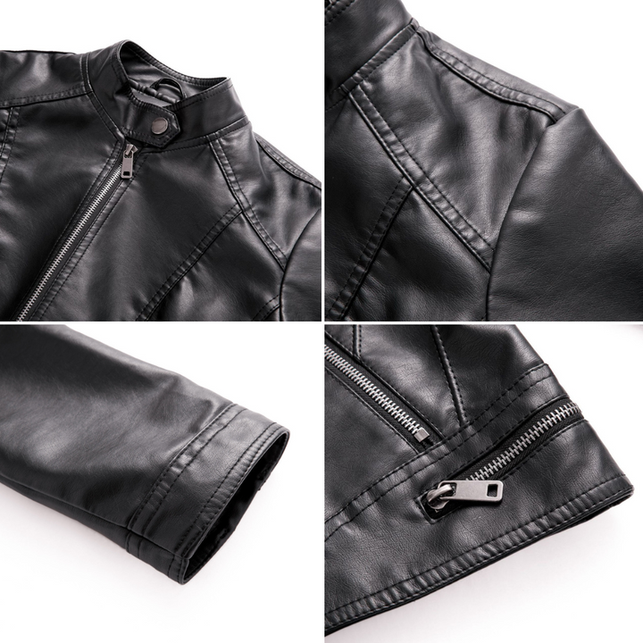 The classic SLAVKA leather jacket: an enduring elegance that will highlight your unique style