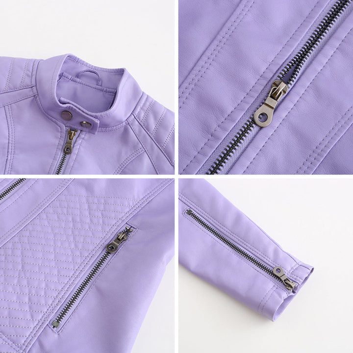 ANDRIJANA - Elegant leather jacket with a timeless design
