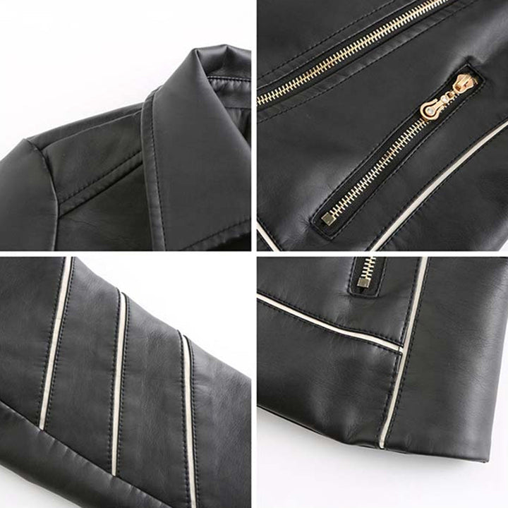 HANNIE - Luxury leather jacket in a classic, timeless style