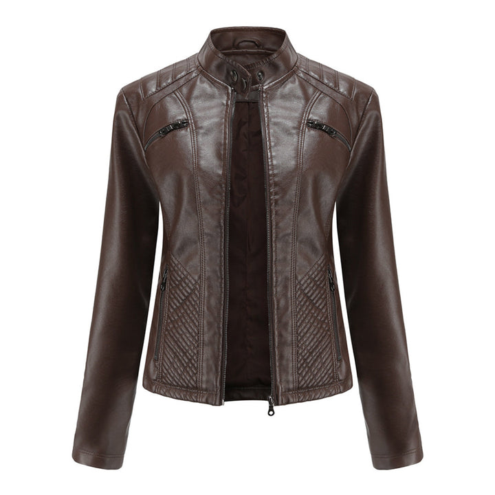 ANDRIJANA - Elegant leather jacket with a timeless design