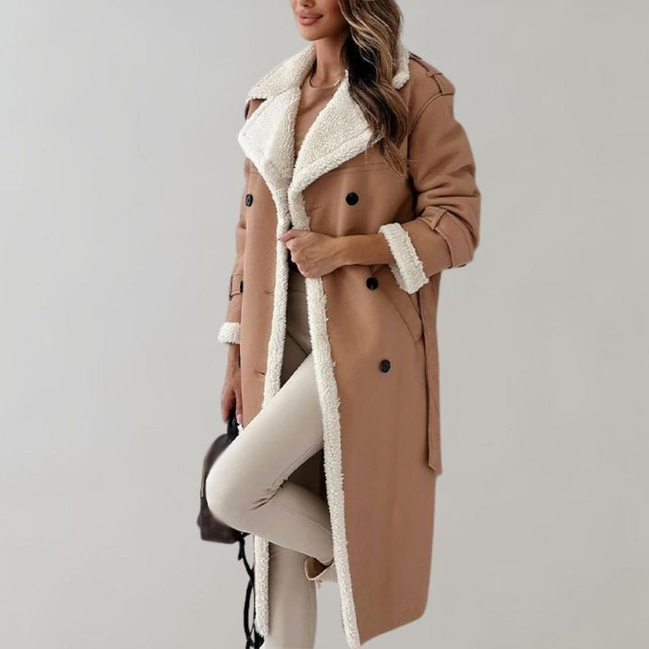 Elegant long winter coat for women from Cornelis brand