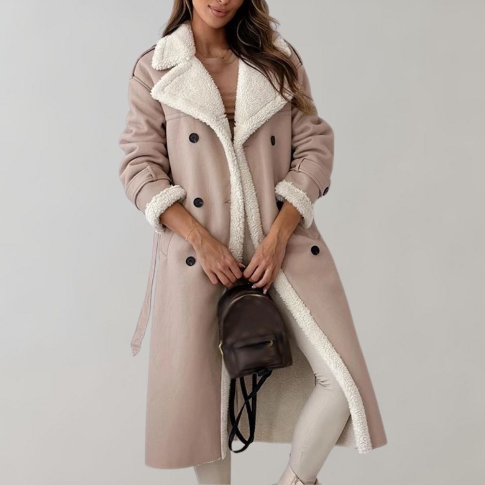 Elegant long winter coat for women from Cornelis brand