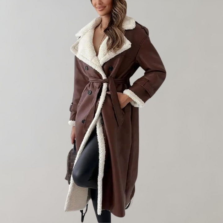 Elegant long winter coat for women from Cornelis brand