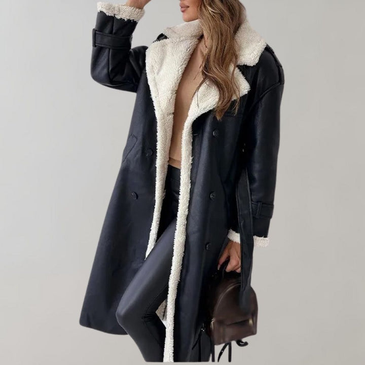 Elegant long winter coat for women from Cornelis brand