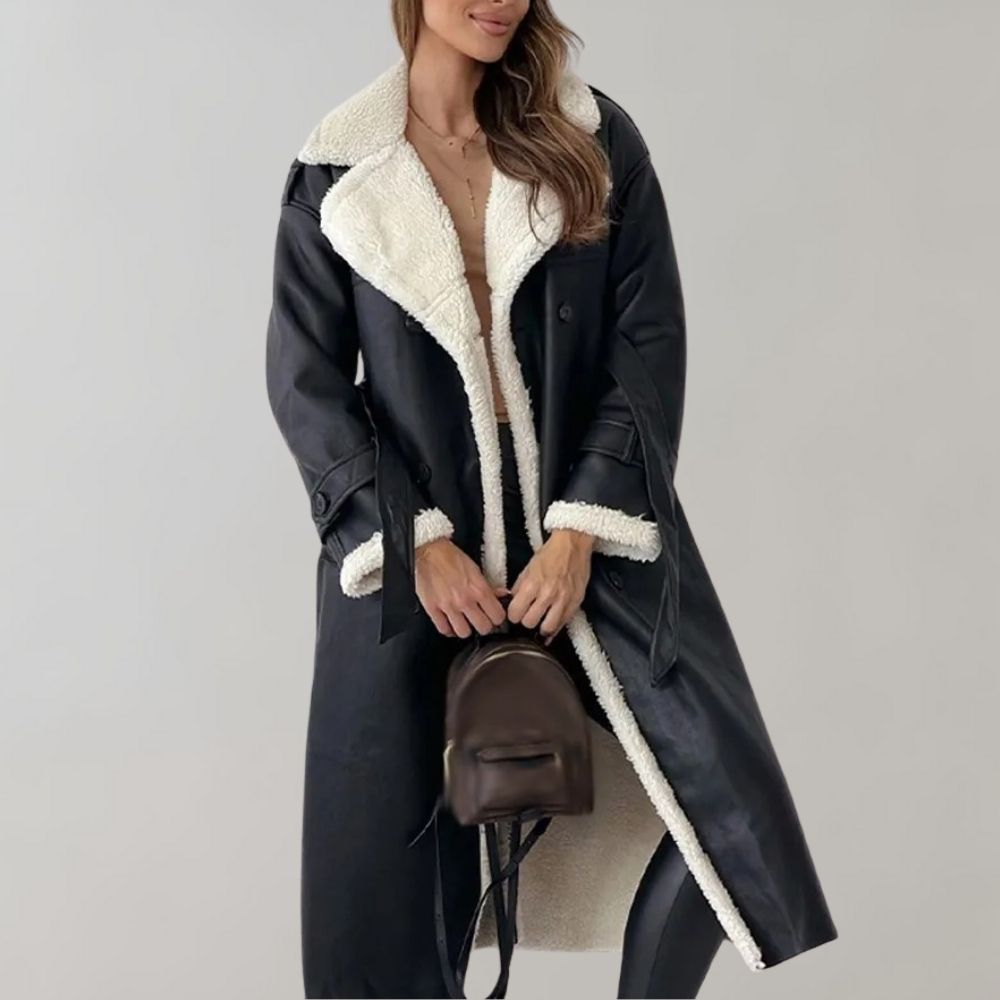 Elegant long winter coat for women from Cornelis brand