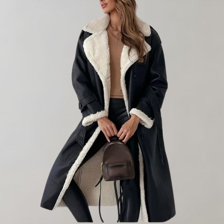 Elegant long winter coat for women from Cornelis brand