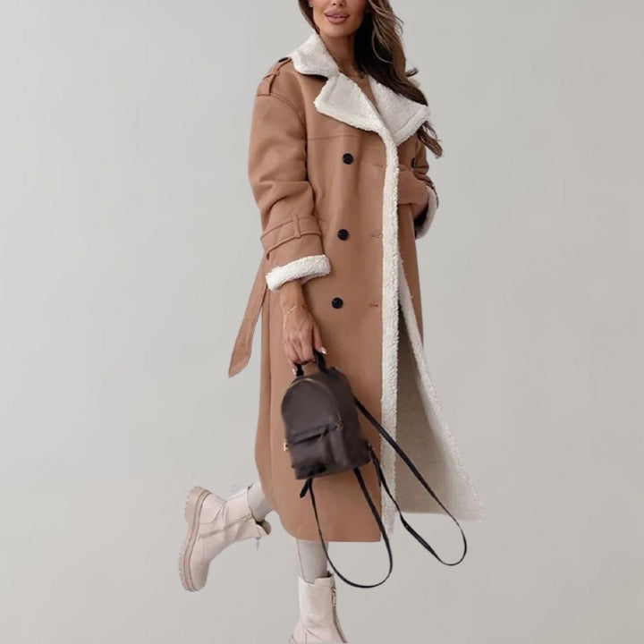 Elegant long winter coat for women from Cornelis brand