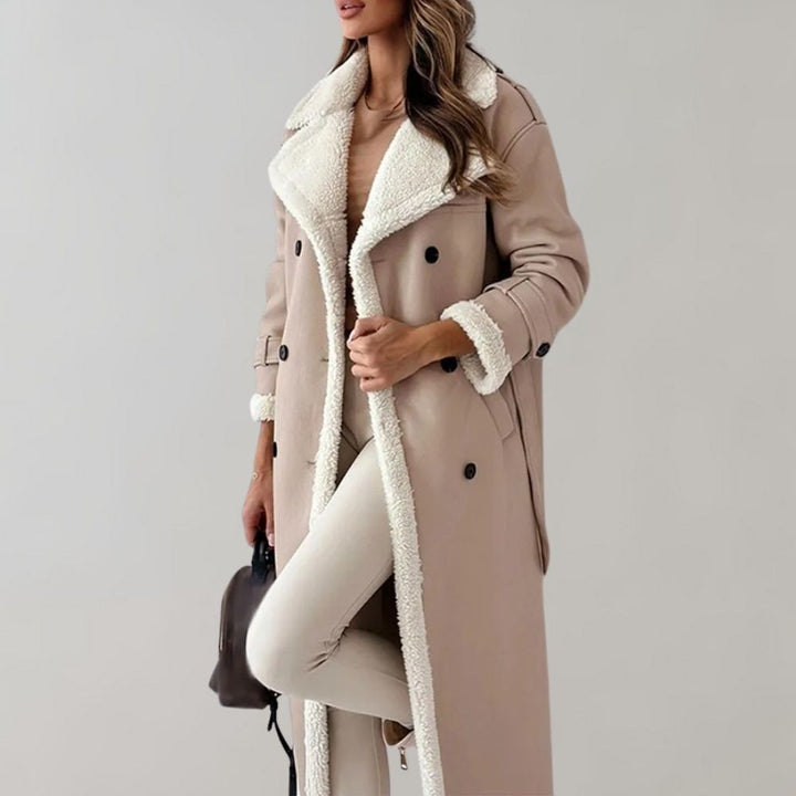 Elegant long winter coat for women from Cornelis brand