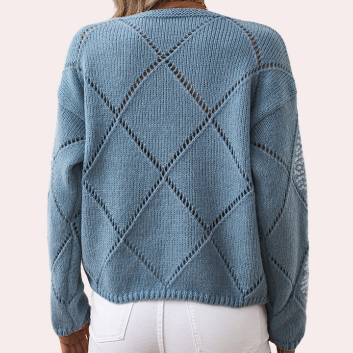 AZLYN - Elegant women's jumper with striking shiny sequins