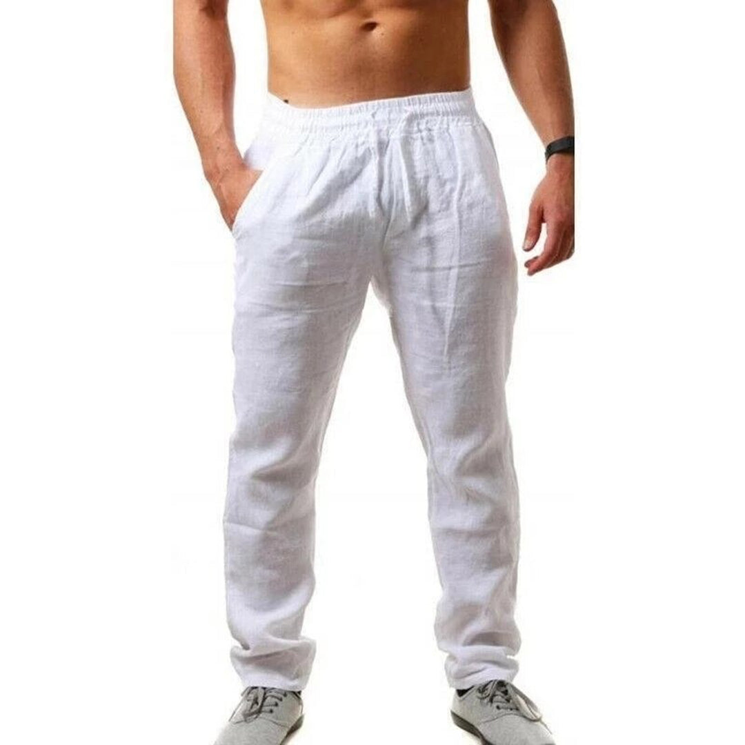 Men's smart linen trousers for summer - Drake Collection