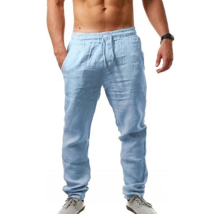 Men's smart linen trousers for summer - Drake Collection