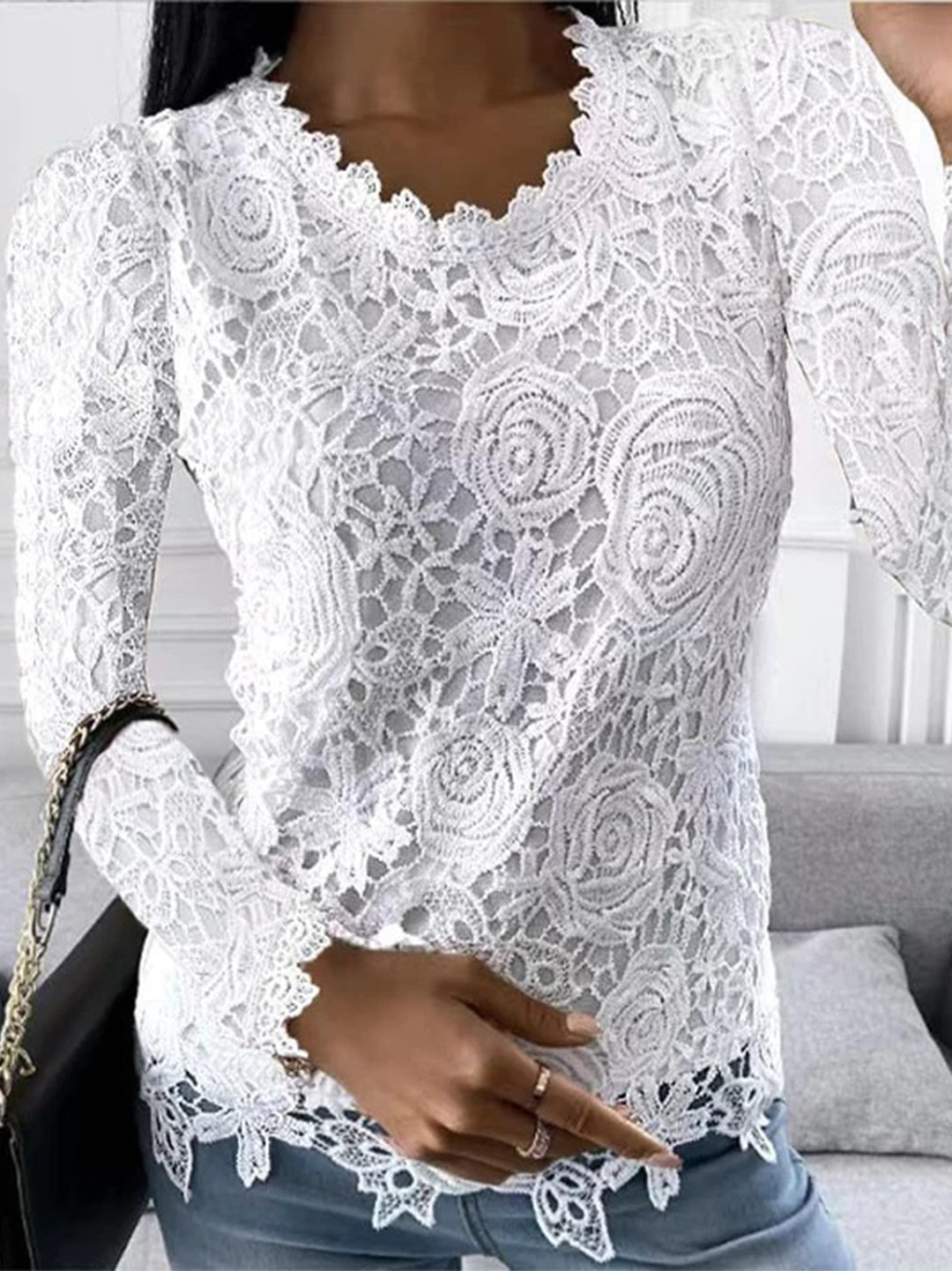 Women's stylish long sleeve blouse - Ellie Collection