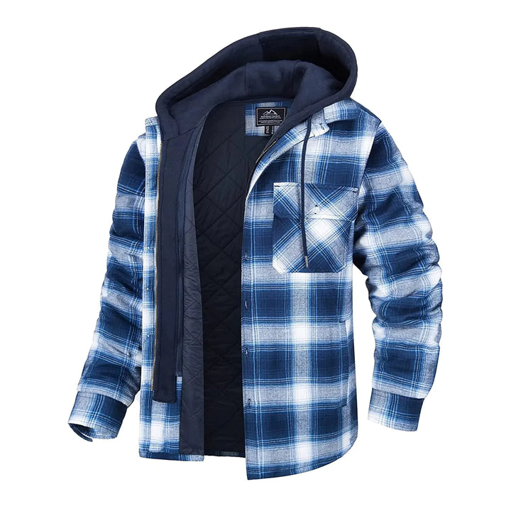 Stylish FLORIAN checked hooded jacket for the modern man
