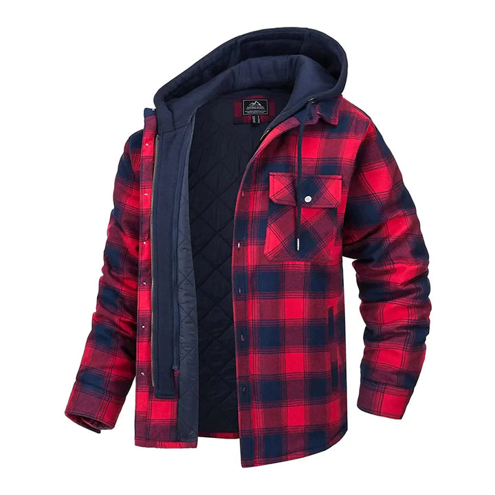 Stylish FLORIAN checked hooded jacket for the modern man