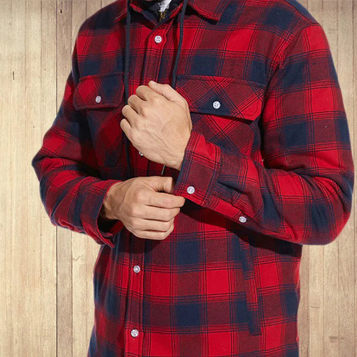 Stylish FLORIAN checked hooded jacket for the modern man