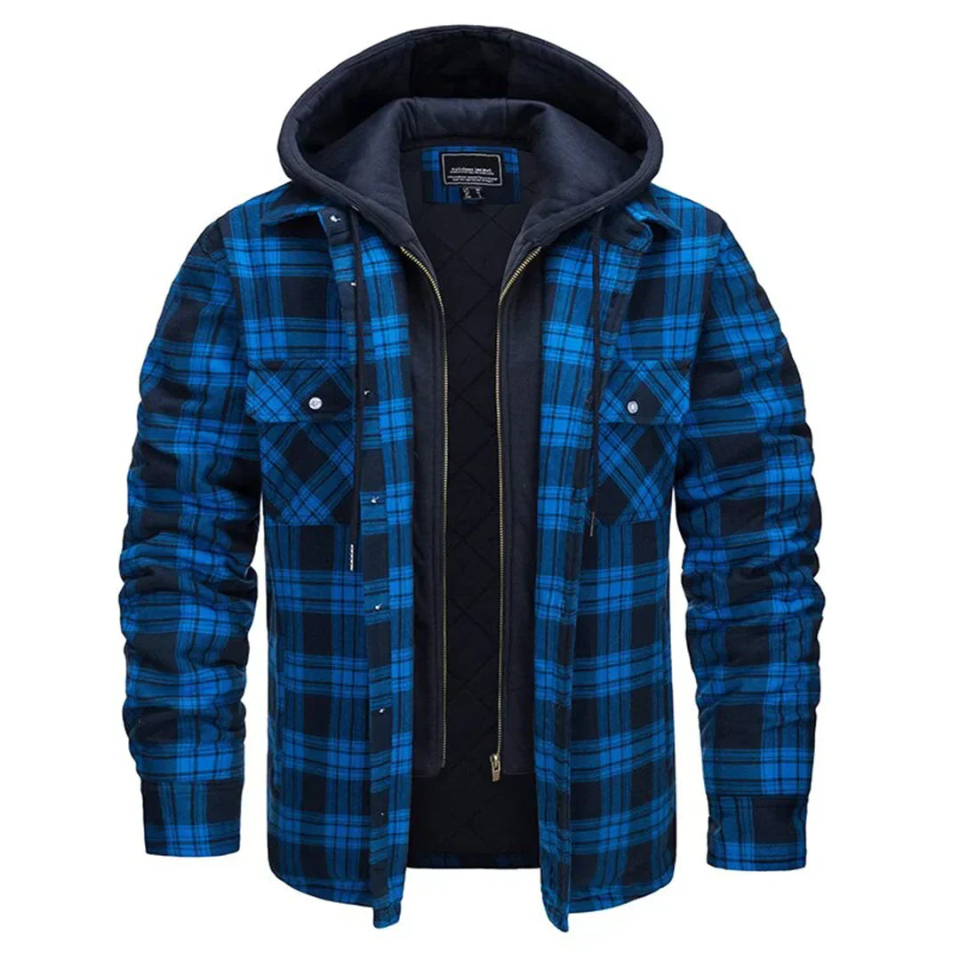 Stylish FLORIAN checked hooded jacket for the modern man