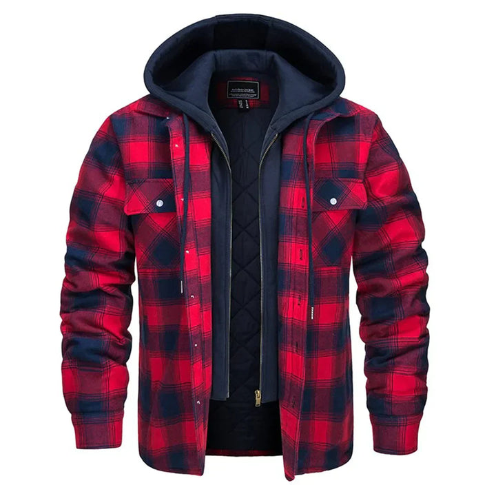 Stylish FLORIAN checked hooded jacket for the modern man